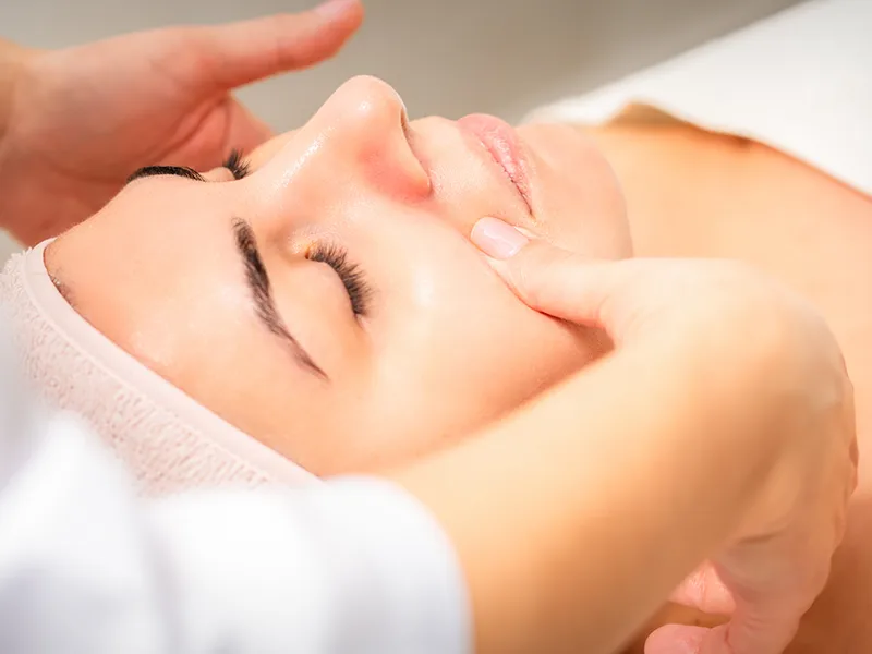 Professional lymphatic drainage facial treatment at Alicia Beauty and Aesthetics
